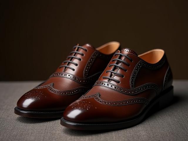 Detailed photo of handmade ghillie brogue dress shoes