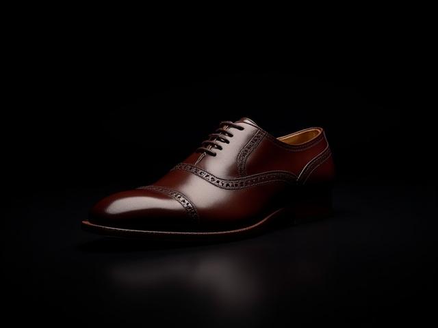 Dark chocolate semi-brogue for business wear